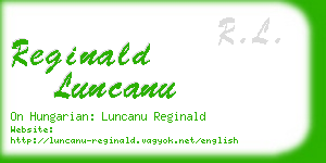 reginald luncanu business card